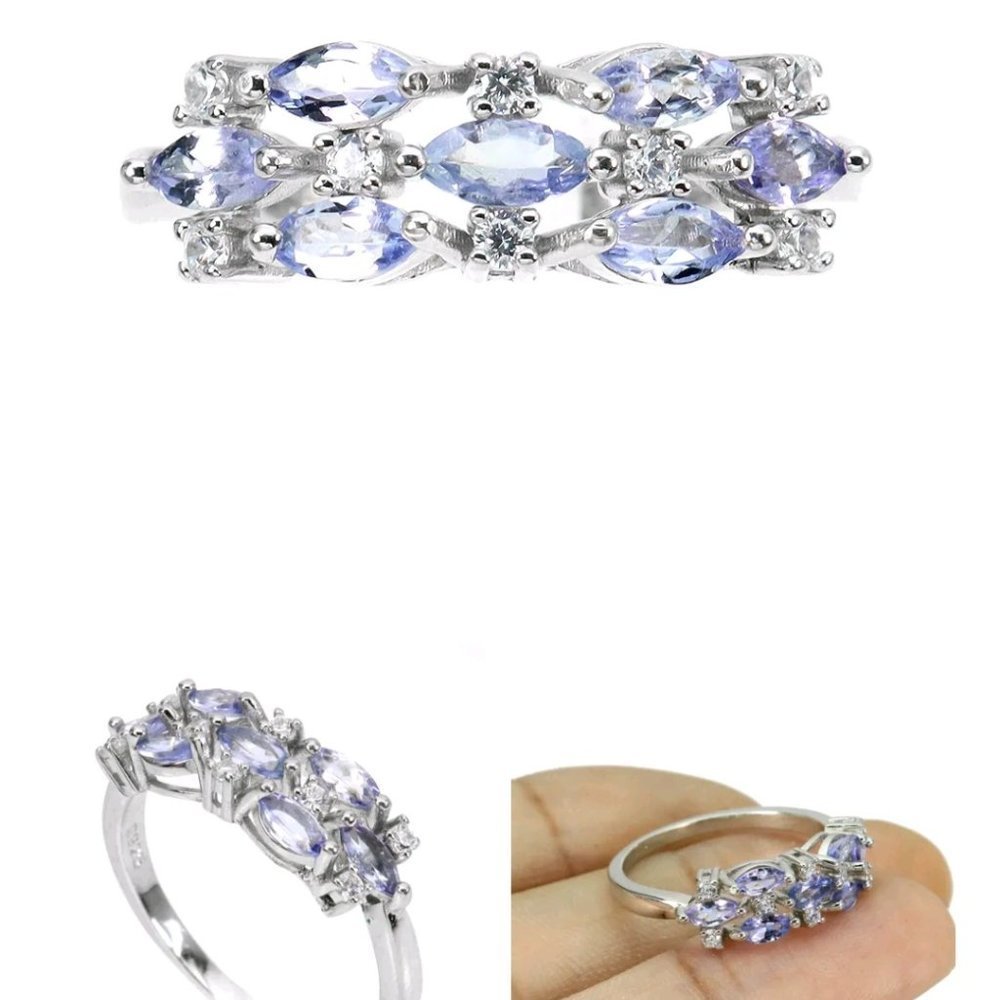 Tanzanite Ring, Estate Statement Ring, Cocktail B… - image 4